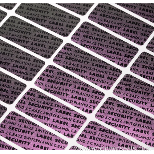 Waterproof Vinyl paper holographic Label